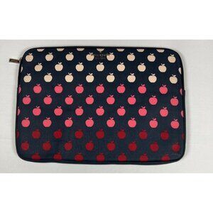 Kate Spade Women Apple Print Navy Blue Padded Laptop Tablet Sleeve Case